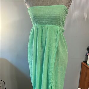 Lagaci Strapless Swim cover up in Mint Green Sz L